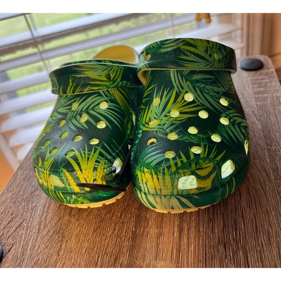 Crocs Tropical Platform Womens 4 Crocs Green Crocs Platform Crocs Rare Leaf S - Picture 9 of 12